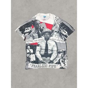 Vintage 1992 Barney Fife Andy Griffith Show AOP T-Shirt Large USA Made